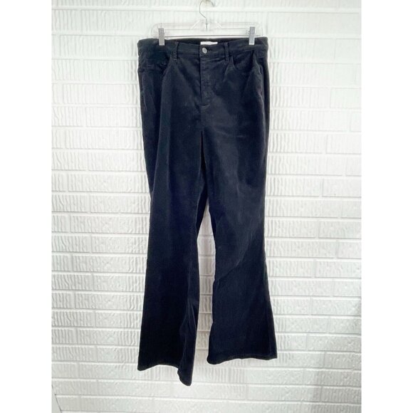 LOFT Black Velvet Slim Flare Pants 14 - Picture 4 of 9